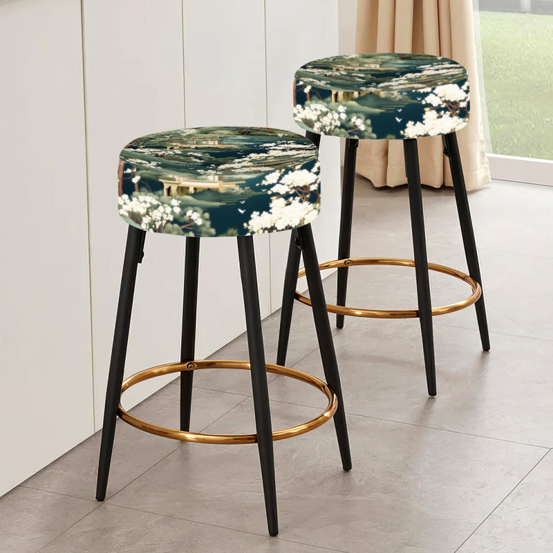 Ensemble de 2 tabourets de bar chinois Tea House Elegance
