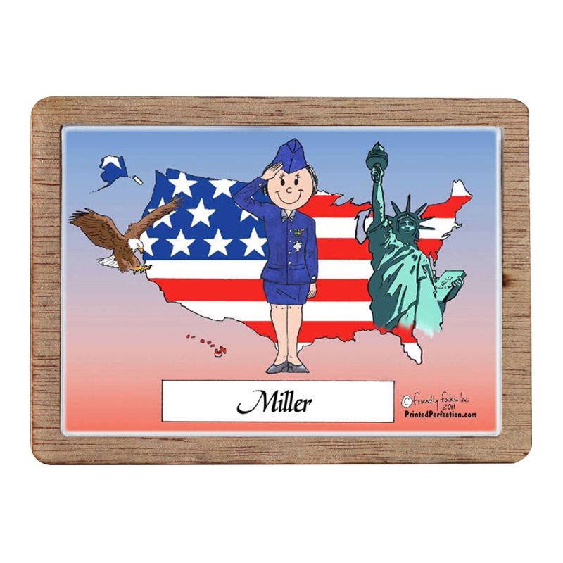 US Air Force personnalisé - aimant en bois pour femme - excellent cadeau!, Oui