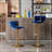 Swivel Upholstered Velvet Adjustable Height Counter Stool-1654386485