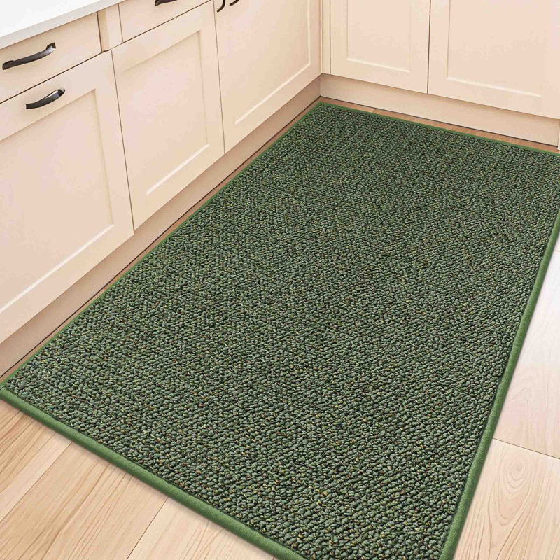 Tapis de cuisine lavables antidérapants, Vert