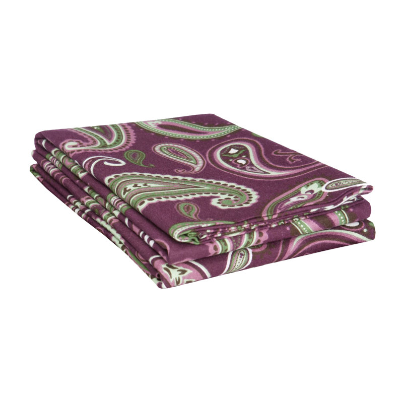  Housse de coussin 100% flanelle de coton, Très grand, Mauve