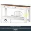 Console de rangement polyvalente avec salon en pin massif rétro blanc antique