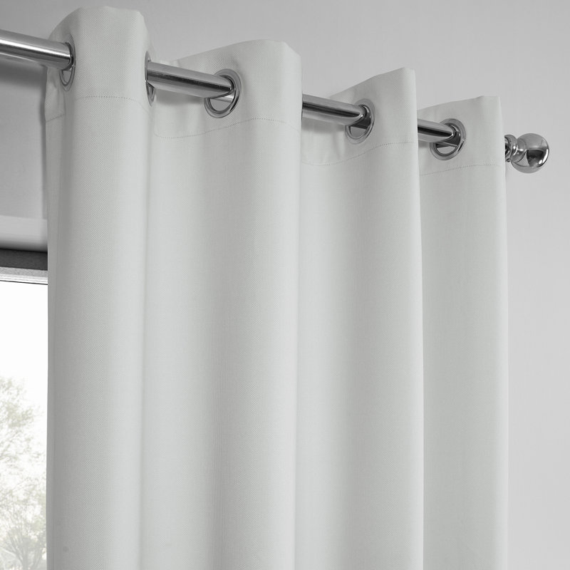 Solid Performance Linen Thermal Blackout Curtains  for Bedroom & Living Room Curtains Single Panel Grommet / Eyelet