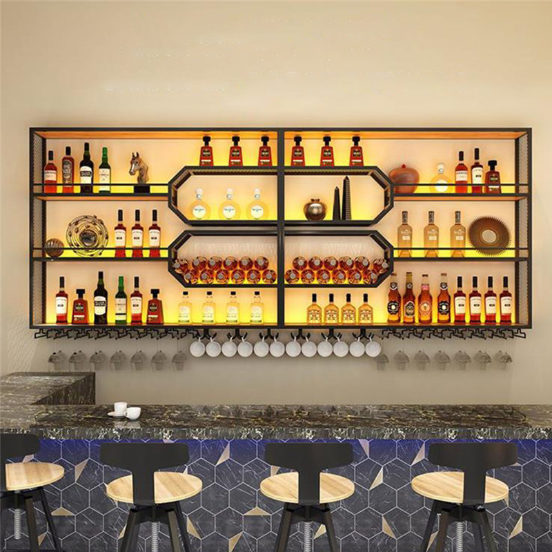 Creative Multi-tier Wine Rack, 49.2"H x 118.1"W x 9.8"D