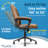 Click365 Transform 3.0 Ergonomic Mid Back Channel Stitching Desk Chair, with Padded armrests-91715006-94084508