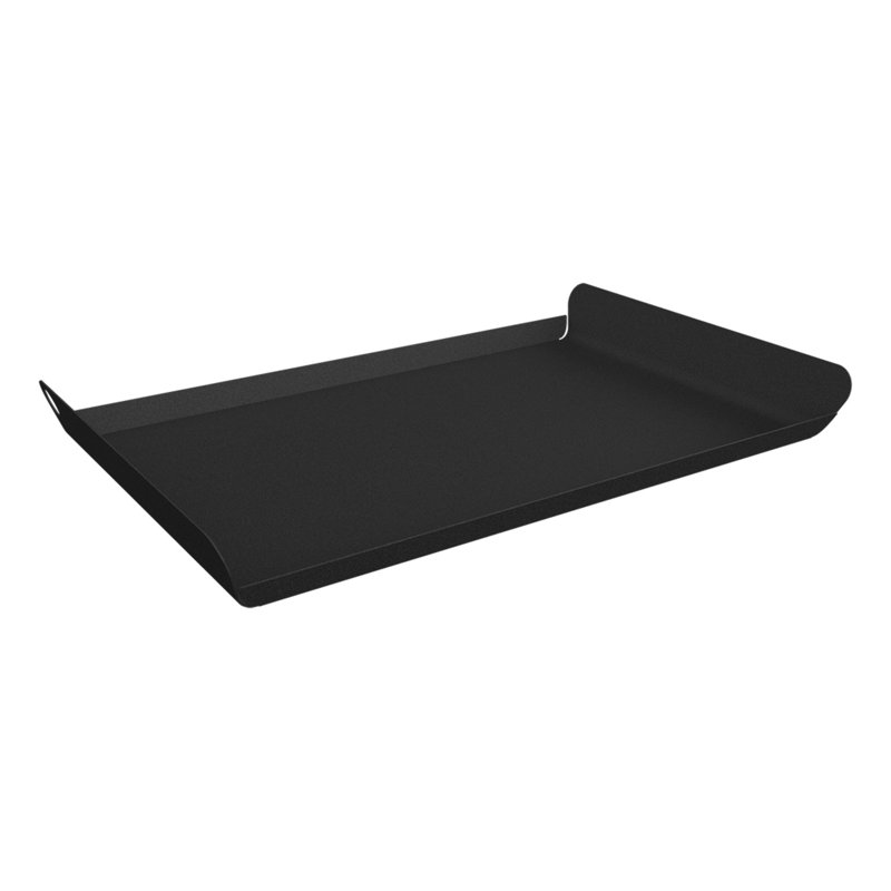 Alto Stainless Steel Tray, Anthracite, 2" H x 14" W x 9" D