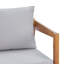 Chaise longue d'extérieur en bois d'acacia minimaliste moderne avec coussins Ugarte-124216040