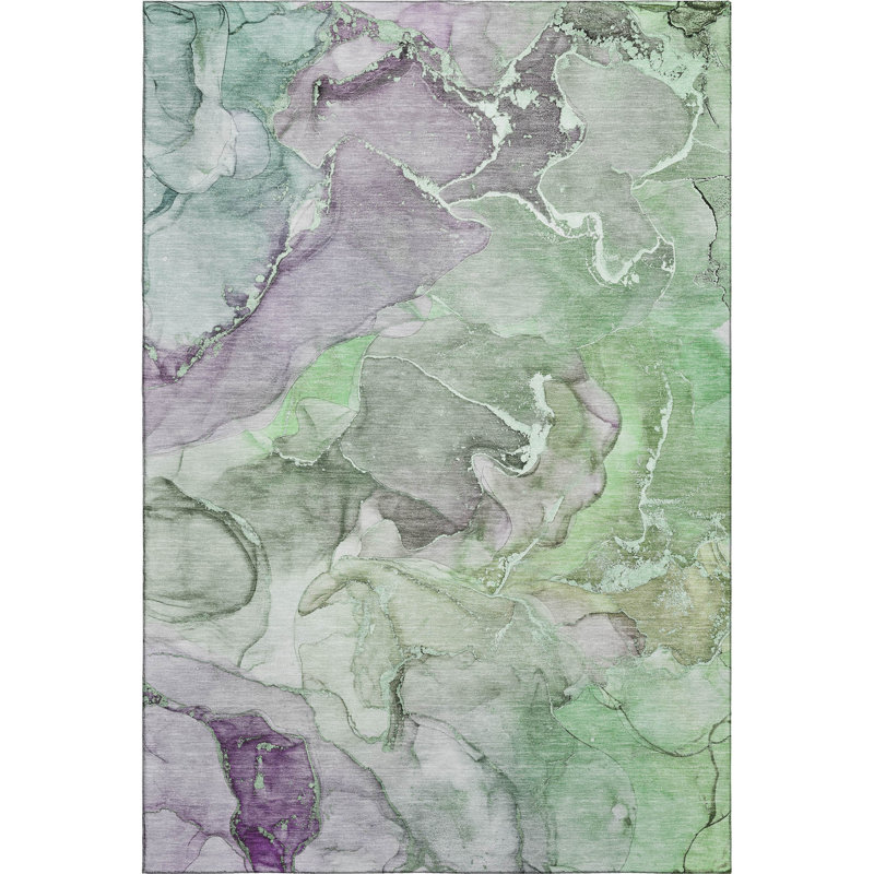 Tapis vert lavable à la machine de qualité supérieure 8 pi x 10 pi Cerrito AMF500, Rectangle de 10 pi x 14 pi