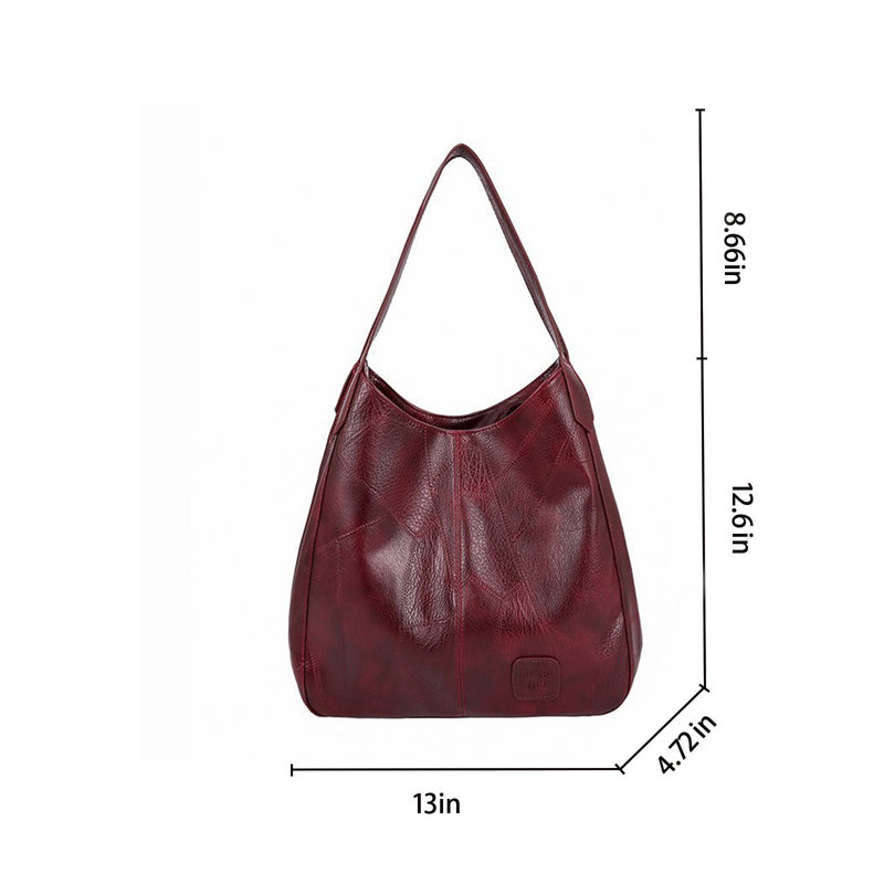 Women's Handbag Large Capacity Shoulder Handbag, Wine