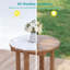 Table d'appoint ronde en bois et plastique PEHD - Table d'appoint d'extérieur durable pour patio, jardin et balcon-1642469412
