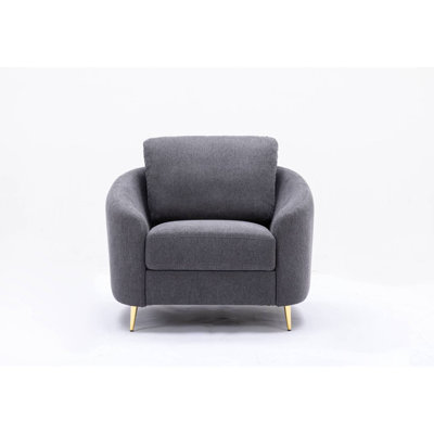 Yuina Linen Chair Modern Chair Cozy Chair Wooden Chair Metal Chair Contemporary Chair