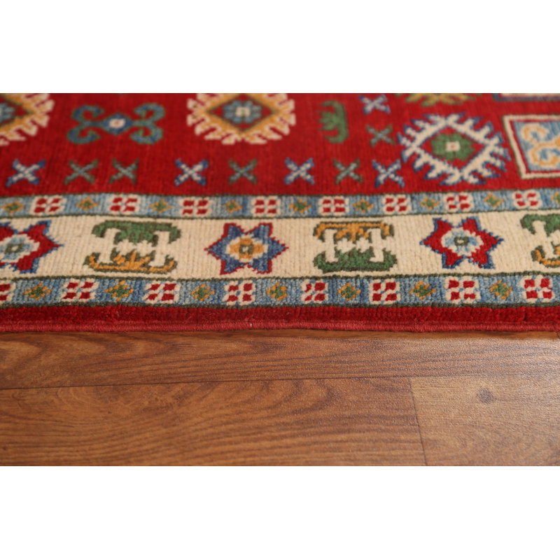 Tapis de couloir unique en laine noué à la main 2 pi 9 po x 9 pi 4 po nouvel âge en vert / bleu / rouge