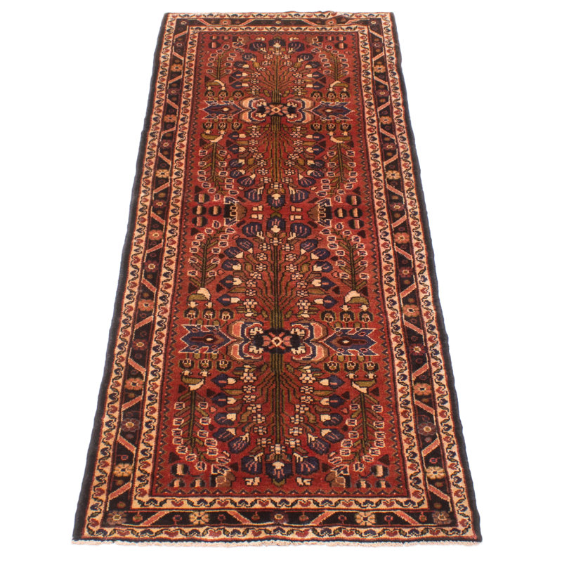 Tapis rouge unique fait à la main 2 pi 10 po x 7 pi 10 po Andelz