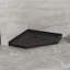 Goodyo P 36 po x l 36 po x H 3,4 po Base de douche néo-angle à drain de coin noir, sans ensemble de drain-130477248