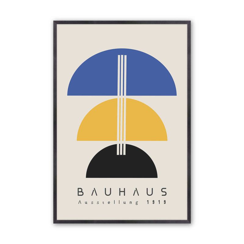 Balancing Bauhaus Print, Weathered Zinc, 15.25" H x 12.25" W