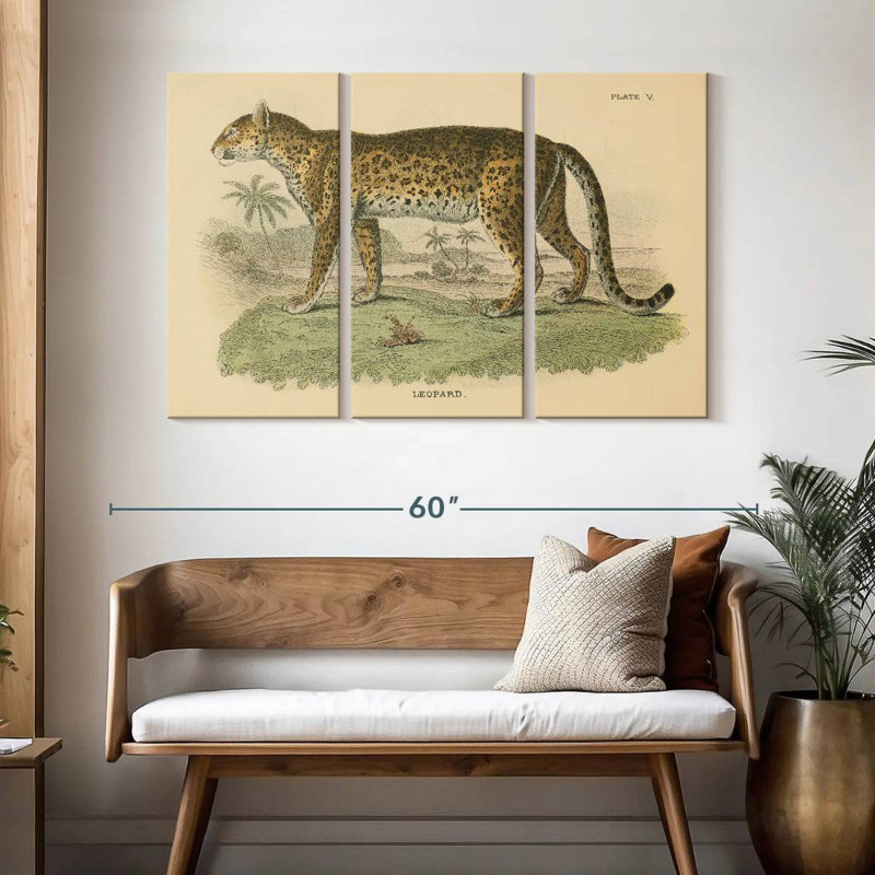 Brampt Graceful Vintage Leopard, 32" H x 50" W