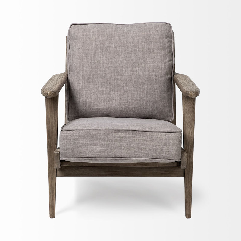 Roxy Upholstered Armchair, Gray Cotton Blend