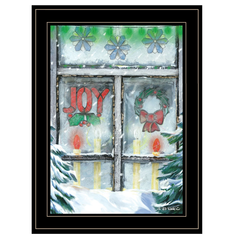 «Christmas Joy», art mural encadré pour le salon et la maison par Ed Wargo