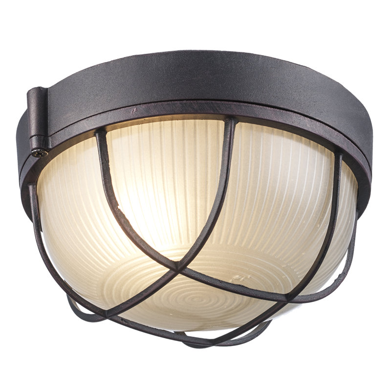 Luminaire à cloison d'extérieur Mindi, rouille, H 8 po x l 8 po
