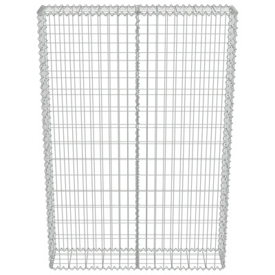 Silver Metal Gabion Wall