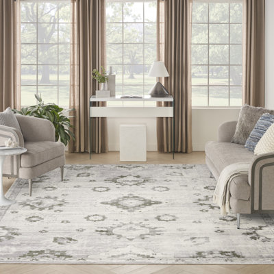 Tapis ivoire lavable en machine Bungalow Rose Brana