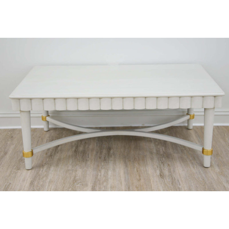 Manos Solid Wood Coffee Table, Light Grey