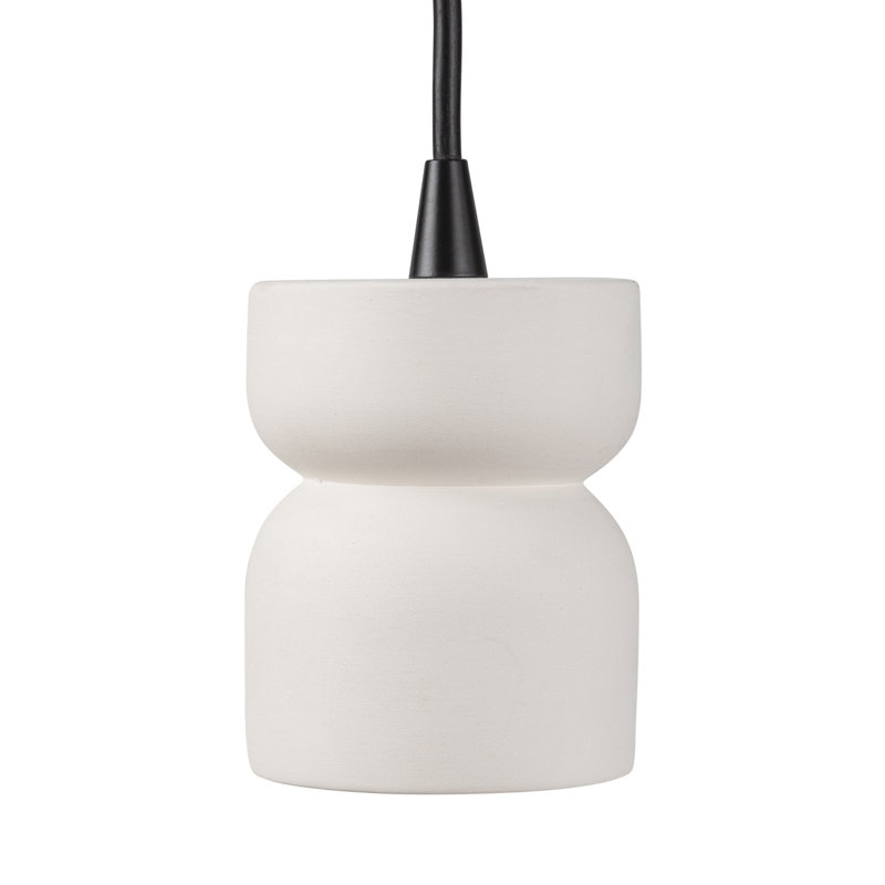 Luminaire suspendu en sablier Leni, Bisque, Noir mat