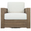 Fauteuil pivotant en eucalyptus de Santiago