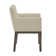 Carrazco Weathered Wood Finish Table With Cross Base Dining Set - 48" Table With Beige Linen, Track Arm Chairs, 7-Piece