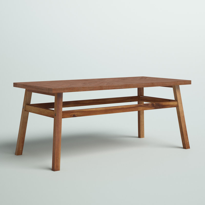 Lewes Rectangular Acacia Outdoor Coffee Table , 107cm cm W 51cm cm D, Brown