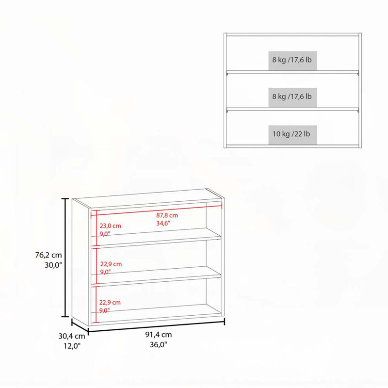 Armoire murale blanche avec rangement ouvert, Blanc