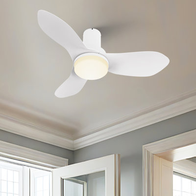 36" Elaise 3-Blade LED Flush Mount Ceiling Fan with Light