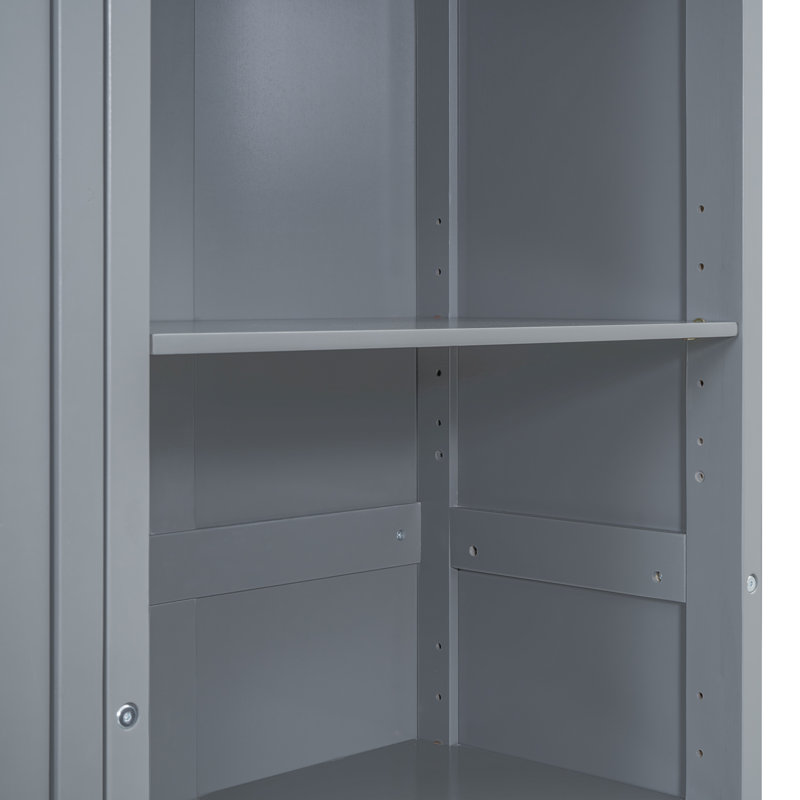 Lit escamotable mural avec tablettes Murphy, Gris, Grand lit