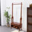 66.73'' H Solid Wood Clothes Rack Floor Standing Clothing Rack Storage Shelves