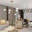 Lustre sphérique spoutnik à 6 lumières Kimzey-2079484011