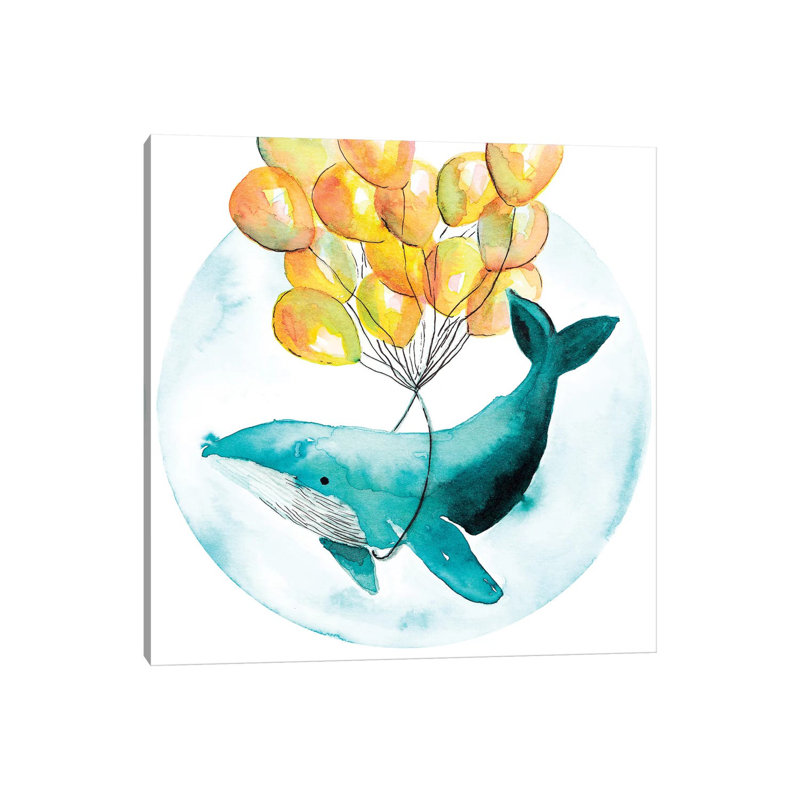 Magic Whale I - Wrapped Canvas Painting, 45.72 cm H x 45.72 cm W x 1.91 cm D