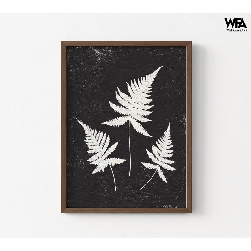 Feuilles blanches, impression de chef Boyscout, impression de bureau naturel feuille noir et blanc, Lake auberge chambre décor
