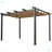 Satrles Outdoor Retractable Pergola Patio Grill Gazebo with Grape Sunshade Cover-100759149-113769266