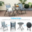 Ensemble de chaises pliantes 3 pièces Ebern Designs avec 2 chaises et table basse ronde en verre