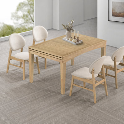 Extendable Dining Set with Upholstered Chairs