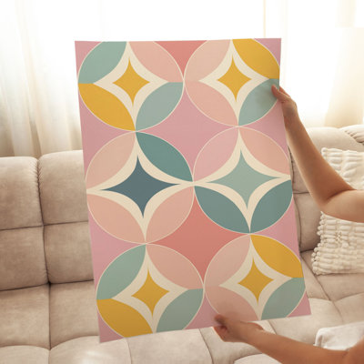 Abstract Retro 70s Hippie Pattern IV Retro Unframed Art Print