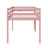 Twin-Size Solid Wood Low Loft Bed With Ladder-1089160933