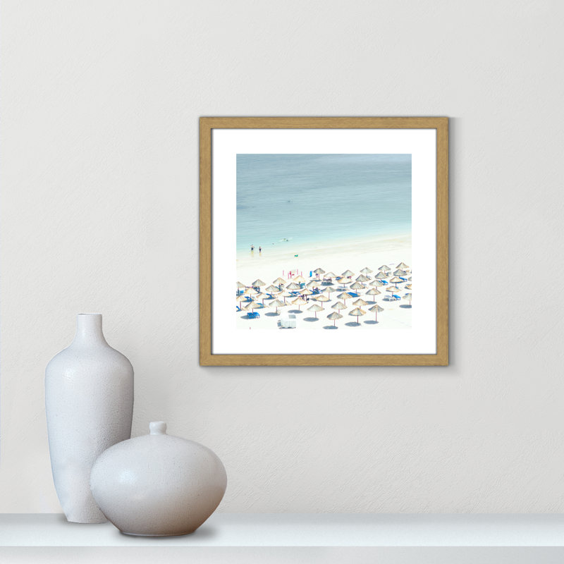 «Sesimbra I» par Ingrid Beddoes - impression, Toile avec cadre en bois beige, H 18,25 po x l 18,25 po x P 0,75 po