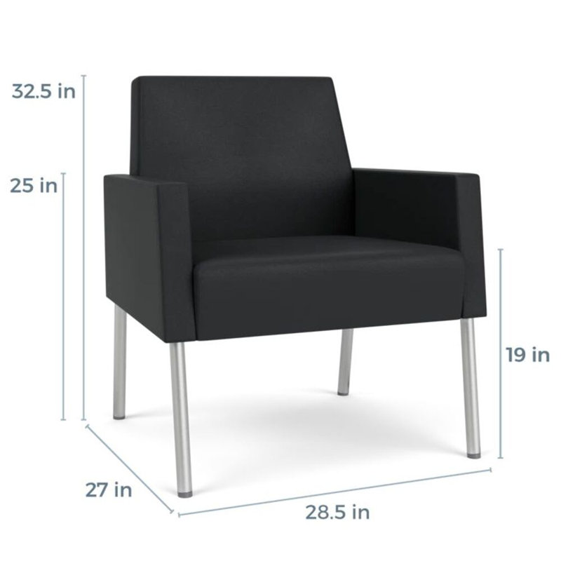 Fauteuil de réception Mystic, Argent argent, Modena graphite