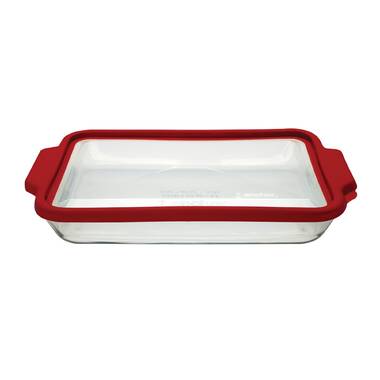 3 Quart Rectangle Glass Baking Dish with Lid - The Peppermill