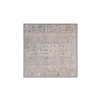 Machine Washable Grey Area Rug
