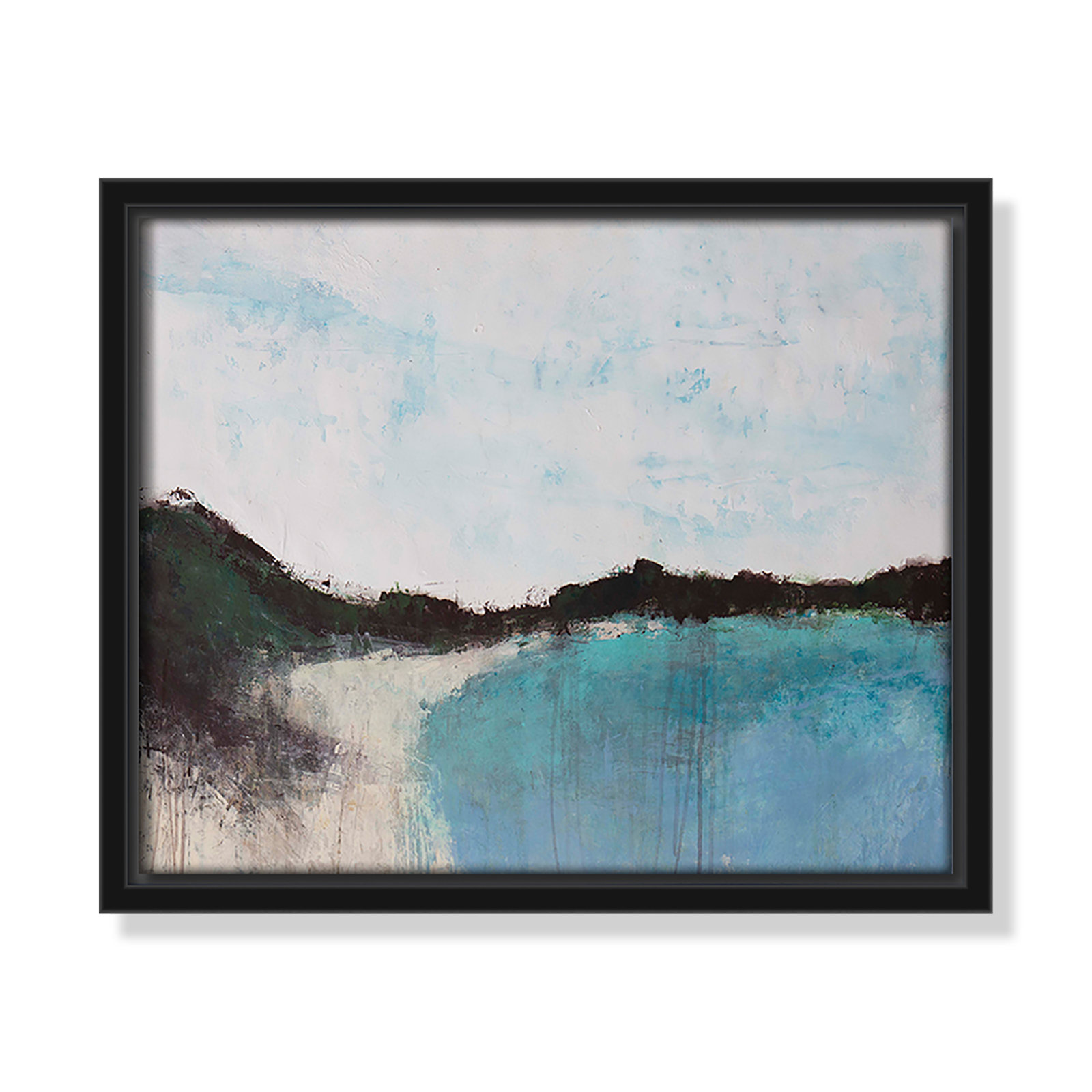 Mountainside Lakeview III by Filippo Ioco, 9.5'' H x 11.5'' W x 2'' D, Black Framed