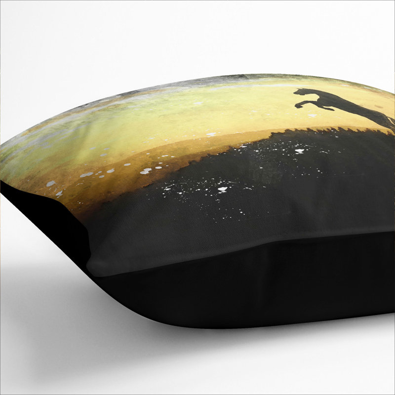 Square Cushion, 55cm H x 55cm W x 20cm D, Black