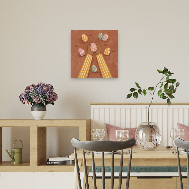 Collection d'art mural printanier, reproduction d'oeufs de Pâques, 18" H x 18" W