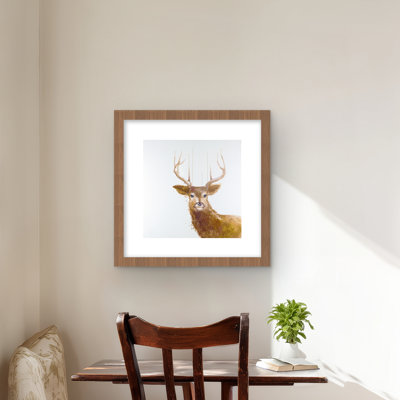 Abstrait cerf - beige avec imprimé mat pour la décoration intérieure